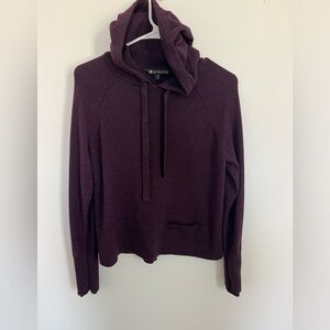 Athleta XS cropped wool hooded sweater